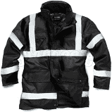 Black Hivis Padded Parka Jacket ( 11 )