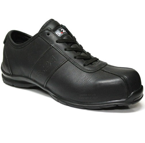 S.24 Daddy Metal Free Safety Trainers With Composite Toecap In Black Leather S3 ( 5392 )
