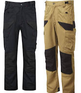 Tuffstuff Elite Work Trousers In Black And Stone (727)