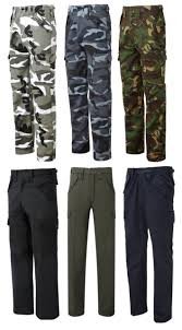 Blue Castle Combat Trousers In Plain And Camouflage (901)