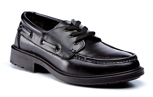 City Terrain Black Leather Executive Safety Boat Safety Shoe SIP (CT420B) CLEARANCE