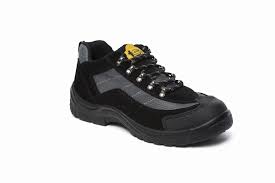 Density Tradesafe Black Suede Leather Lightweight Steel Toe Cap Safety Trainer SB CLEARANCE