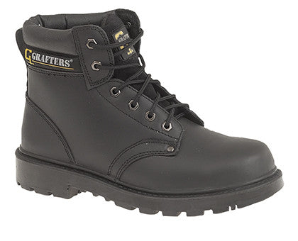 Grafters Lightweight Leather Steel Toe Cap Safety Boot SB (M629A/B
