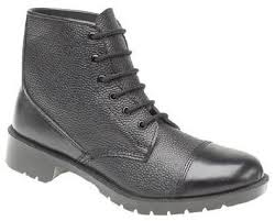 Grafters Black Leather 6 Eyelet Cadet Boots (M391A) CLEARANCE