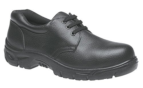 Grafters Black Leather Steel Toe Cap Safety Shoes SB (M530A) CLEARANCE