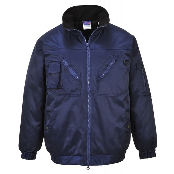 Denver Navy Padded Jacket With Fleece lined collar (S150) CLEARANCE