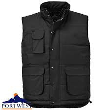 Padded Multi Pocket Body Warmers In Black, Navy (S415) CLEARANCE