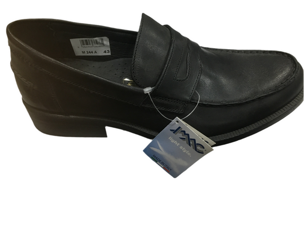 Imac Black Leather Casual Light Flexible Style Slip On Shoes (M244A)  CLEARANCE