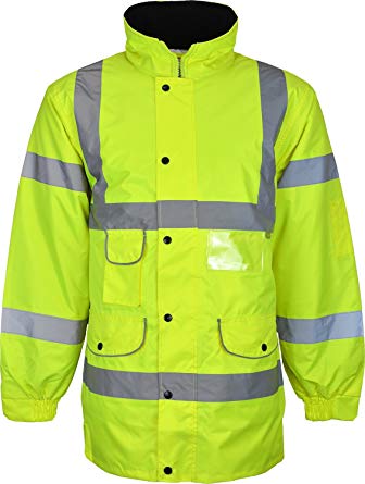 Superior Hi-Light Padded Hivis Parka Long Jacket (130/225/03 Yellow/188/233/152 Orange) CLEARANCE