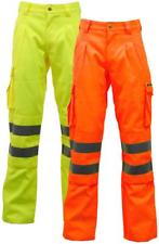 Hi-Vis Poly Cotton Part Elasticated Combat Trousers (192 Yellow/12 Orange) CLEARANCE