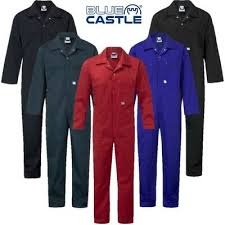 Blue Castle Zip Front Boiler Suits In Asst Colours (366)