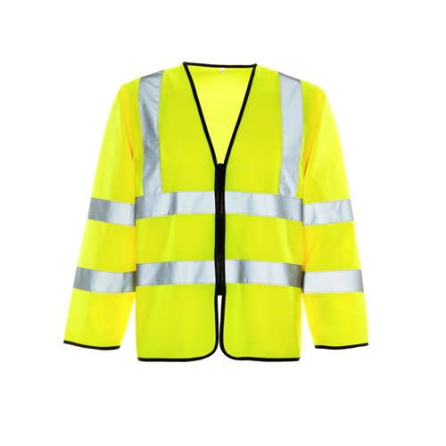 Yellow Hivis Long Sleeves Zip Jacket (EN20471)  ( 43/44 )