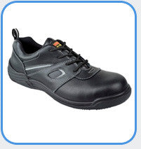 Samson XL Black Leather Non Metal Safety Toe Cap Trainer S3 (7132) CLEARANCE