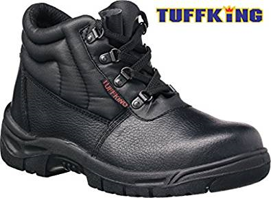 Tuffking Black Leather Safety Steel Toe Cap Boots S3 (9038)  CLEARANCE