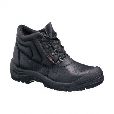 Tuffking Black Leather Safety Boot With Scuff Cap S3 (9040)  CLEARANCE