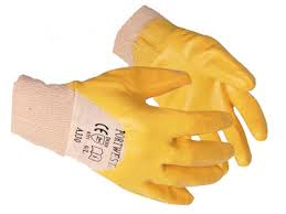 Yellow Nitrile Dipped Light Knit Wrist Work Gloves (A330)