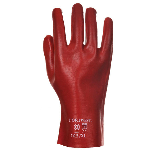 Portwest Pvc Gauntlet Red Waterproof Gloves A427