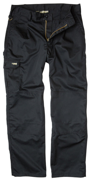 Apache Industrial Knee Pad Pocket Work Trousers In Black, Navy In 29, 31, and 33 inside Leg Lengths