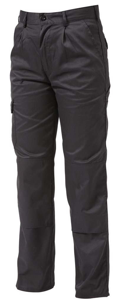 TuffStuff Super Action Combat Work Trousers - Heavy Duty Cotton Rich Cargo Pants For Trades & Outdoor (Black, W38 L30)