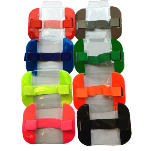 PVC Clear Security ID Badge Card Holder Arm Band with Elastic Adjustable Strap