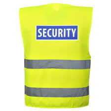 Portwest C404  Yellow Hivis Vest Security Printed On Back