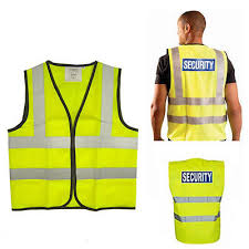 Portwest C404  Yellow Hivis Vest Security Printed On Back