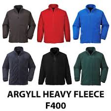 Argyll Heavy Quilted Fleece Jackets  In Black, Grey, Navy, Green (F400) CLEARANCE
