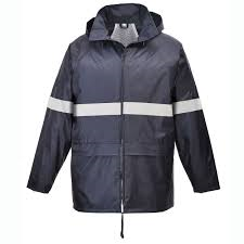 Hivis Iona Classic Waterproof Rain Jacket In Black, Navy (F440)
