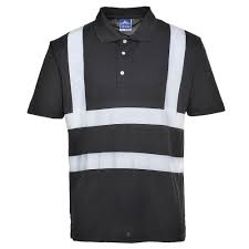Hivis Iona Polo T Shirts In Black And Navy (F477)  CLEARANCE