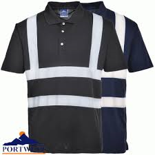 Hivis Iona Polo T Shirts In Black And Navy (F477)  CLEARANCE