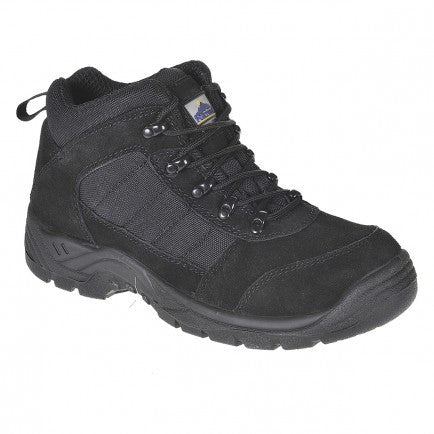 Steelite Black Suede Leather Trouper Steel Toe Cap Safety Trainer Boot SIP (FT63)