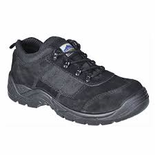 Steelite Black Suede Leather Trouper Steel Toe Cap Safety Trainer Shoe SIP (FT64) CLEARANCE