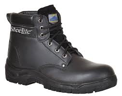 Steelite Black Leather Lightweight Steel Toe Cap Safety Work Boots S3 (FW03) CLEARANCE