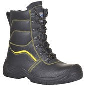 Steelite Black Leather Lightweight Fur Lined Steel Toe Cap Safety Boot S3 (FW05)