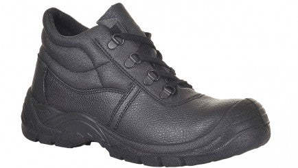 Steelite Black Leather Scuff Cap Steel Toe Cap Safety Boot S1P (FW09)