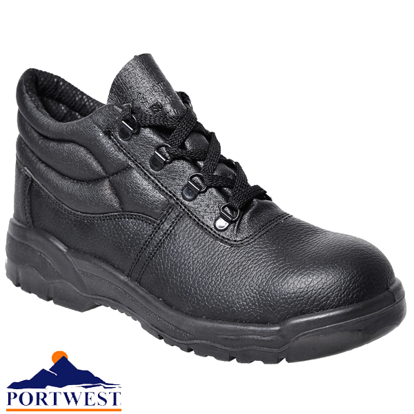 Steelite Black Leather Steel Toe Cap Safety Boots With Steel Midsole SIP (FW10)  CLEARANCE