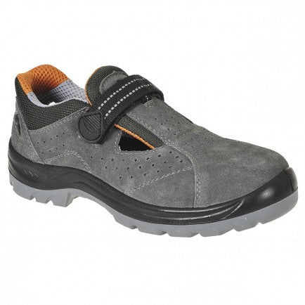 Steelite Obra Suede Leather Steel Toe Cap Safety Sandal/Trainer Grey/Black SI/SB(FW42)