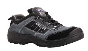 Steelite Grey-Black Suede Steel Toe Cap Leather Safety Trainer SIP (FW64)