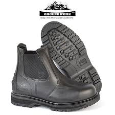 Groundworks Leather Safety Chelsea/Dealer Steel Toe Cap Boots SB (GR20)