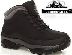 Groundworks Leather Safety Steel Toe Cap Trainer Boots SB (GR386)  CLEARANCE