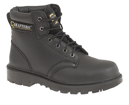 Grafters Lightweight Leather Steel Toe Cap Safety Boot SB (M629A/B)