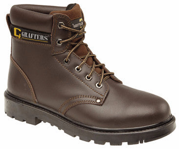 Grafters Lightweight Leather Steel Toe Cap Safety Boot SB (M629A/B)