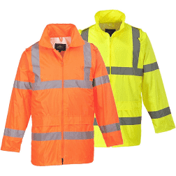Hi-Vis Waterproof Lightweight Jacket  In Yellow And Orange (H440)