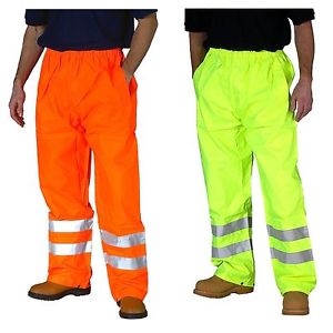 Hi Light Hivis Lightweight Waterproof Trousers (124/17 Yellow / 165/18 Orange ) CLEARANCE