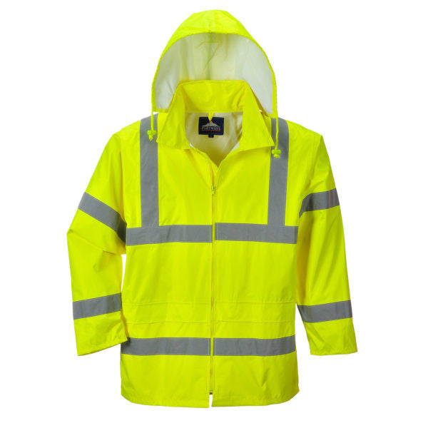 Hi-Vis Waterproof Lightweight Jacket  In Yellow And Orange (H440)