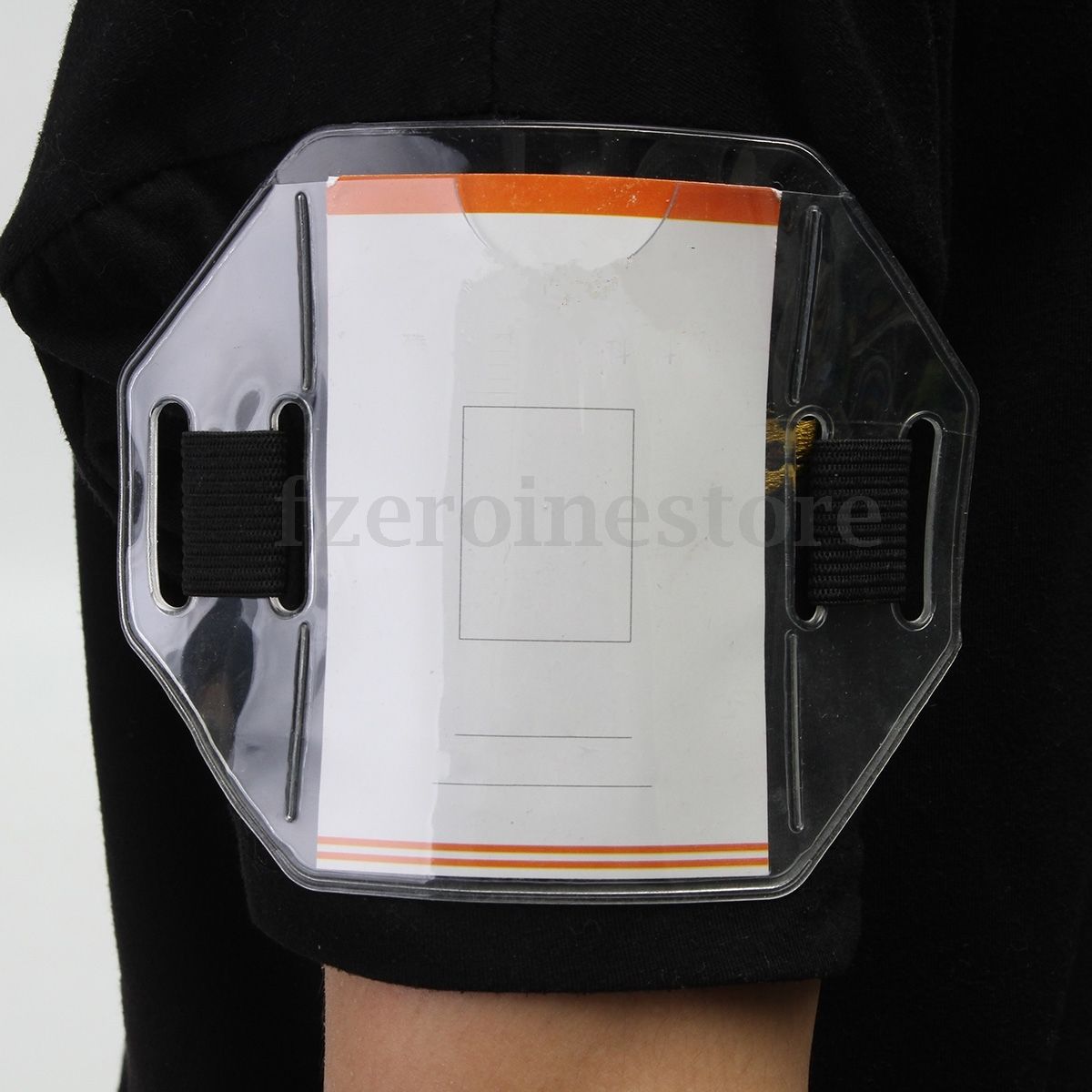 PVC Clear Security ID Badge Card Holder Arm Band with Elastic Adjustab ...