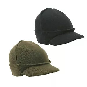 Jeep Hats In Black, Green Fine Knit 100% Acrylic