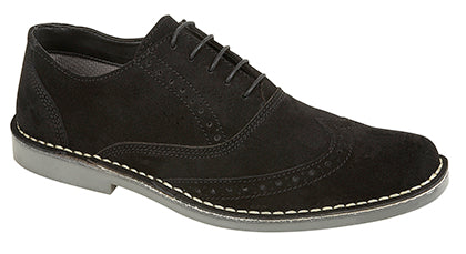 Roamers Suede Leather Lightweight Brogue Desert Shoes M055A/B/DBS)