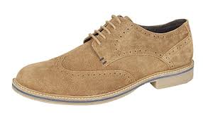 Roamers Suede Leather Lightweight Brogue Desert Shoes M055A/B/DBS)