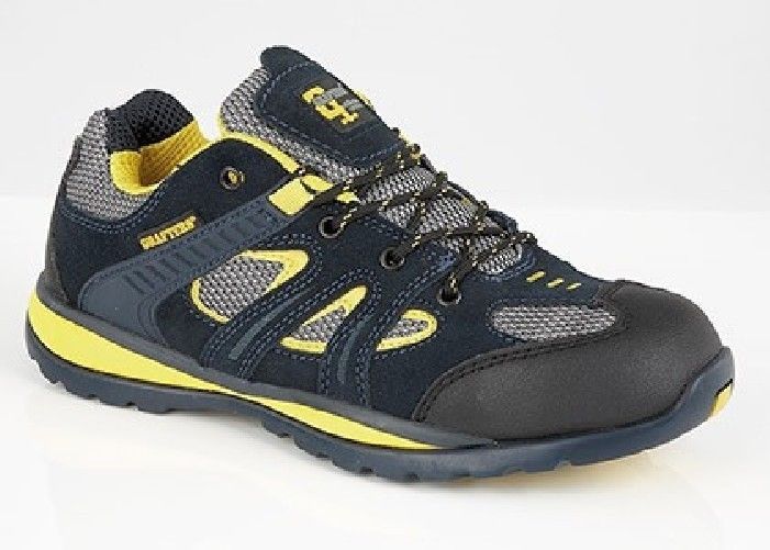 Grafters Unisex Navy Suede Safety Trainer SB (M401C) CLEARANCE